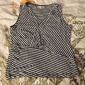 Chico’s Black & White striped tank